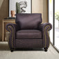 Mid-Century Vintage Sofa Couches with Rivet Design - Brown