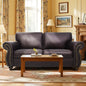 Mid-Century Vintage Sofa Couches with Rivet Design - Brown