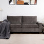 Convertible L-Shaped Sofa with Storage Ottoman, Reversible Design, Breathable Fabric - Dark Grey